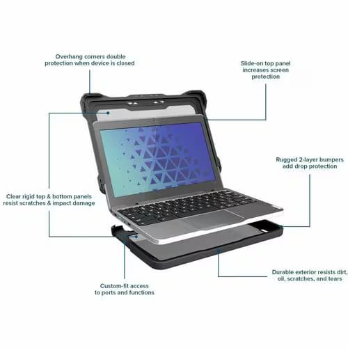 EXTREME SHELL-F SLIDE CASE DELL 3120 W C-SHELL 11.6 GRAY/CLEAR