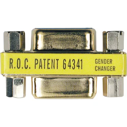 DB9 TO DB9 GENDER CHANGER GOLD COMPACT/SLIMLINE M/M RS232
