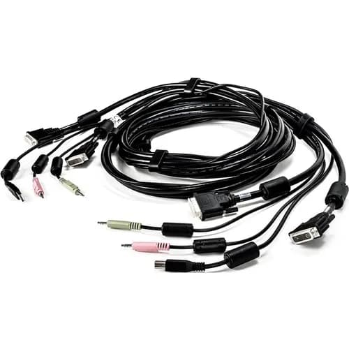 10FT CABLE ASSY 2-DVI-I/1-USB/2-AUDIO