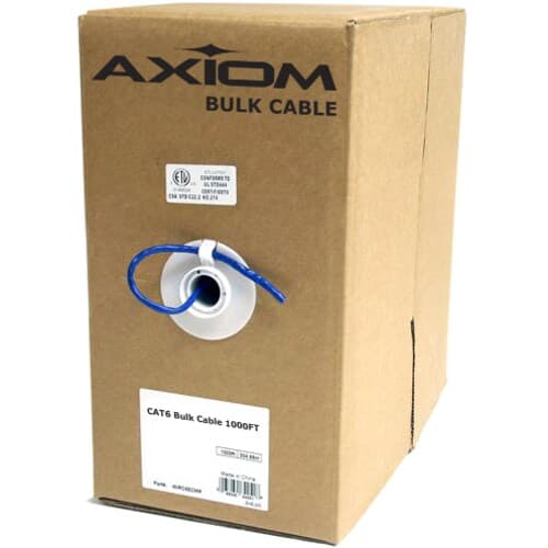 1000FT BULK CAT6 BALCK 23AWG SOLID CONDUCTOR CABLE 550MHZ 4PAIR
