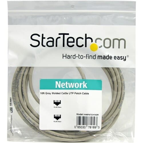 10FT GREY CAT5E ETHERNET CABLE RJ45 PATCH CABLE GIGABIT LAN CORD