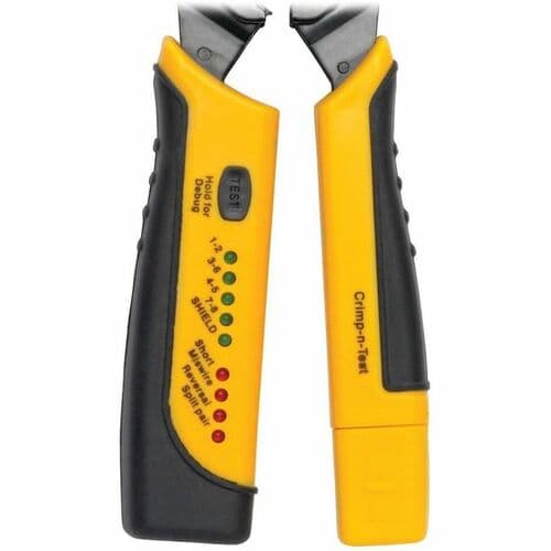 RJ11 / RJ12 / RJ45 WIRE CRIMPER W/ BUILT IN CABLE TESTER