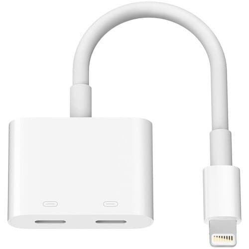 DUAL PORT 8 PIN SPLITTER IPAD IPHONE 5 6 7 8 XR XS 11 12 SE
