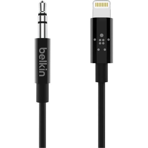 3FT BLACK 3.5 MM AUDIO CABLE WITH LIGHTNING CONNECTOR