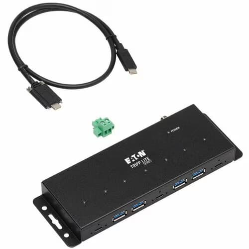 7PORT USB HUB INDUSTRIAL 4USB-A + 3 USB C ESD IMMUNITY METAL