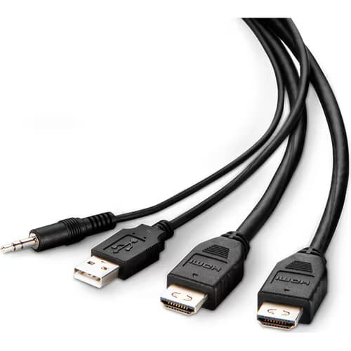 6FT TAA DUAL HDMI/USB/AUD CBL HDMI M/M USB A/B BAG LABEL