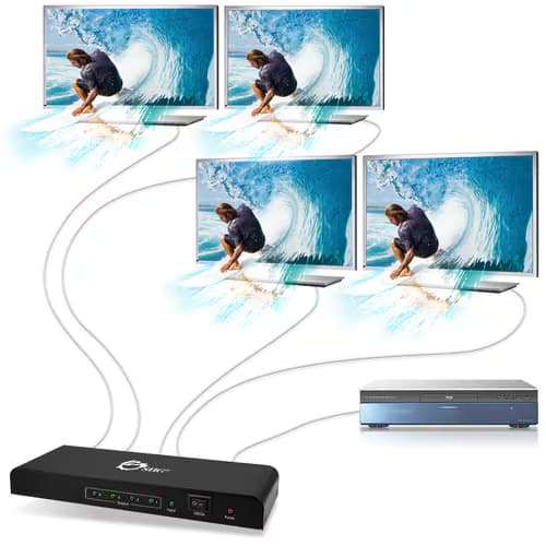 CE-H22C12-S1 4KX2K HDMI 4PORT SPLITTER WITH 3D SUP