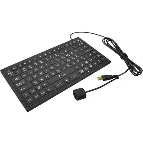 89KEY USB INDUSTRIAL/MED GRADE WASHABLE BACKLIT KEYB W/POINTNG DE