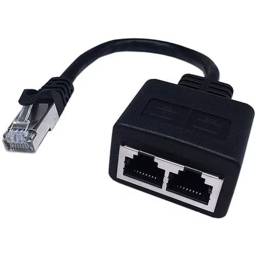 CAT6 SPLITTER 2XF TO M 6IN RJ45 10/100CABLE CABLE