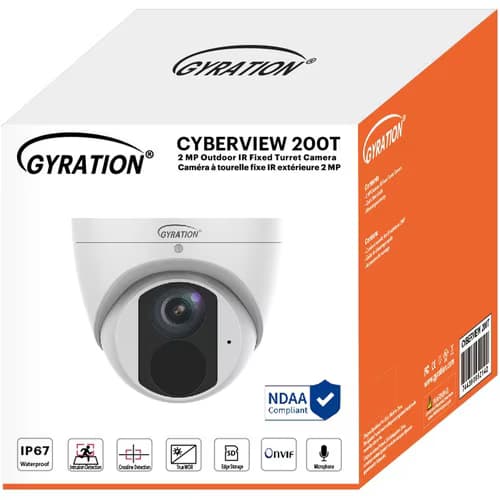 2MP CMOS UHD-IR TURRET CAM IP67 12V POE FIXED LENS 30 MTR RANGE