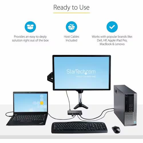 2 PORT USB C KVM SWITCH 4K USB A C HDMI HYBRID MINI KVM SWITCH