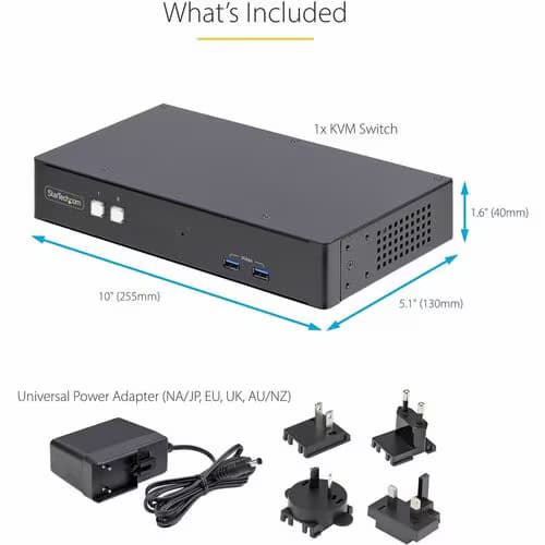 2-PORT KVM SWITCH 4K 60HZ DUAL-MONITOR DISPLAYPORT KVM