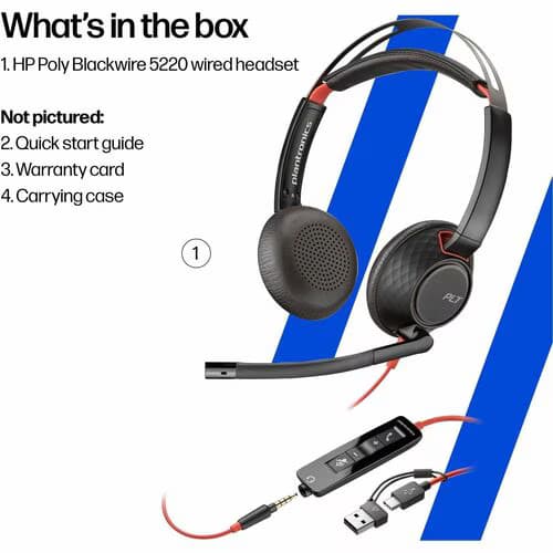 POLY BW 5220 USB-C HS 3.5MMP USB-C/A