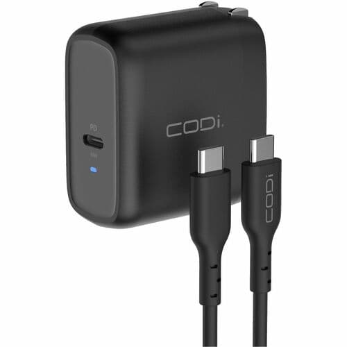 65W GAN WALL CHARGER W/ USB-C PORT AND CABLE FOR USE W/ LAPTOP/CH
