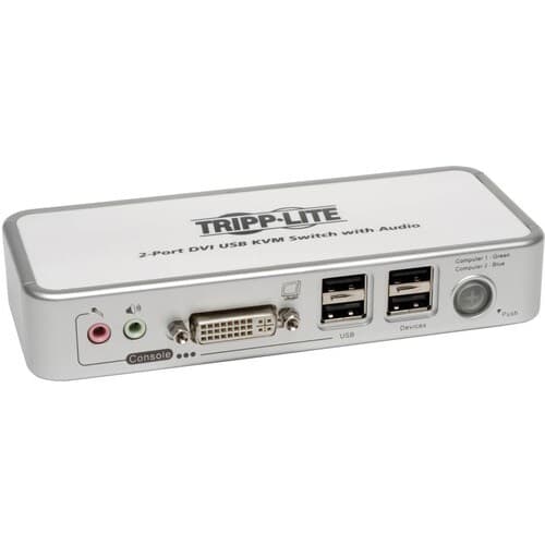2PORT DVI DESKTOP KVM SWITCH W AUDIO CABLES USB