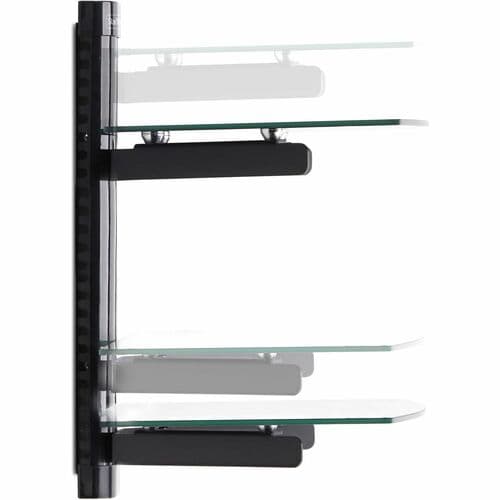 DUAL FLOATING WALL-MOUNTED AV SHELVES FOR UNDER TV
