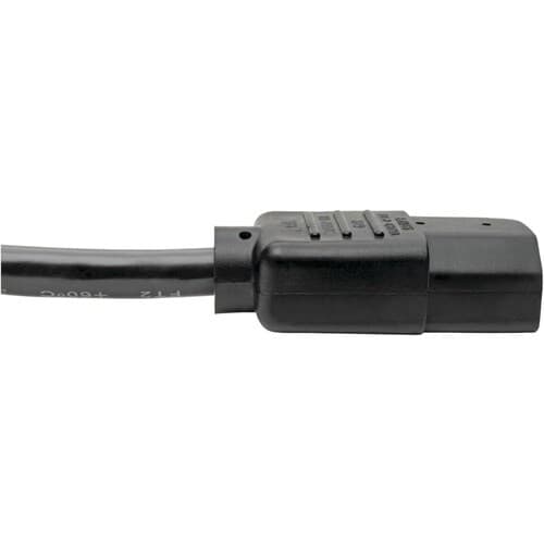 2FT POWER EXTENSION CORD 18AWG 10A C14 TO C13 COMPUTER CABLE