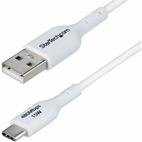 3FT WHITE USB-A TO USB-C CABLE CHARGER CORD USB 2.0 DATA TRANSFER