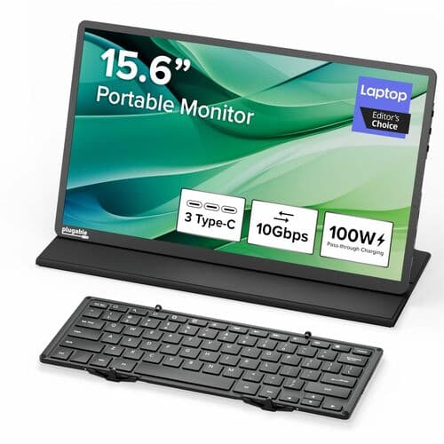 PLUGABLE PORTABLE MONITOR KEYB KEYBOARD BUNDLE