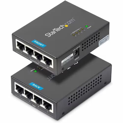 POE + MIDSPAN INJECTOR GIGABIT 4 PORT POWER OVER ETHERNET INJECTOR